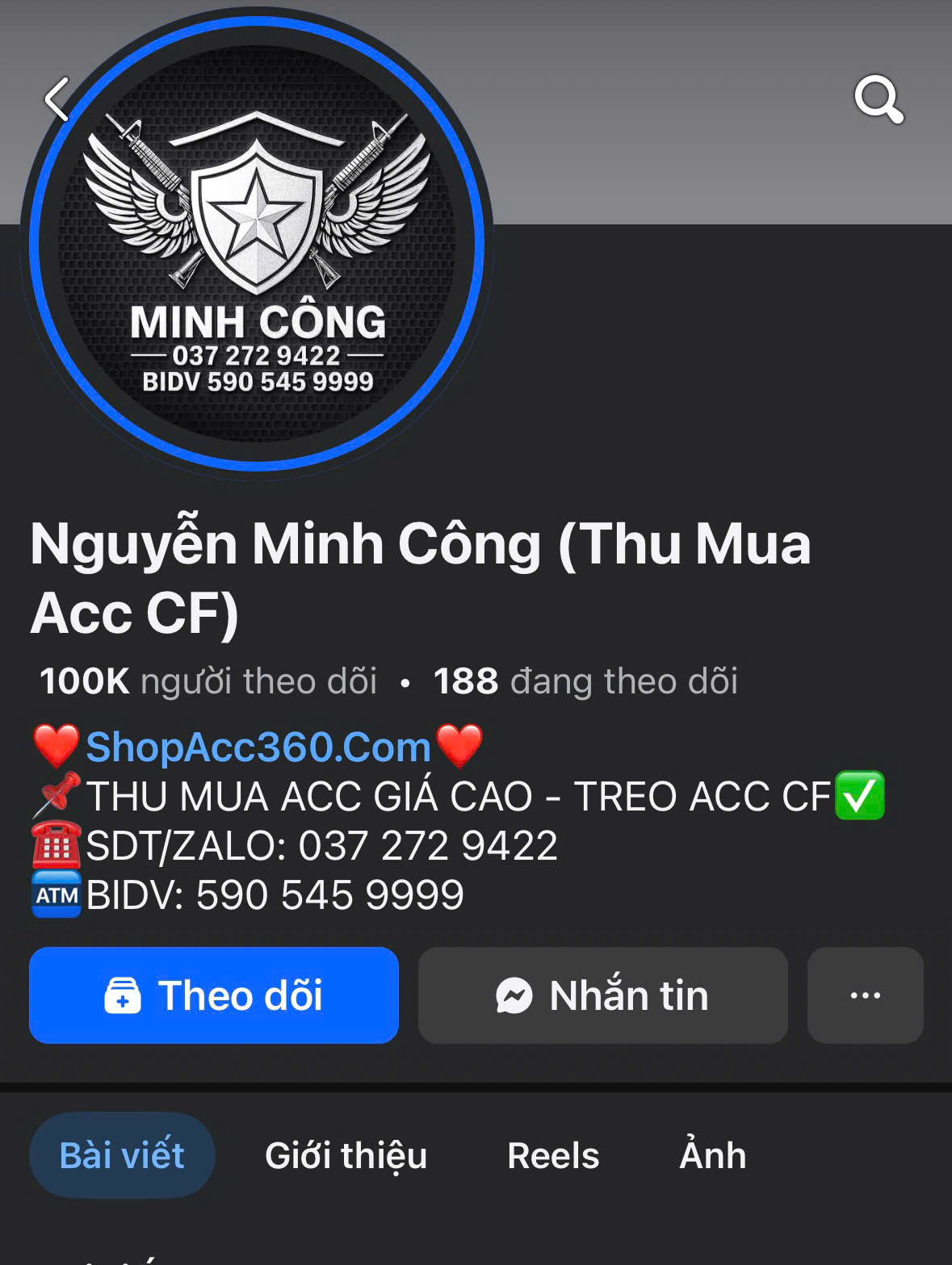 HƯỚNG DẪN MUA ACC Ở SHOP